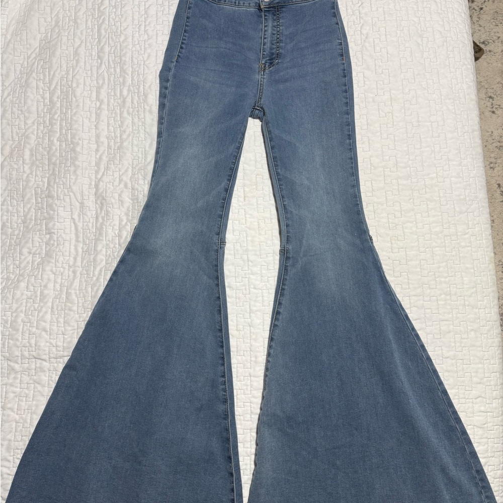 We The Free Women's Blue Flared Jeans